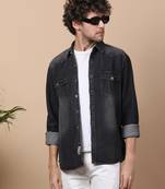 Men's denim casual shirt | double pocket shirt