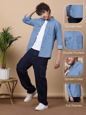 Men's denim snap button shirt | shirt for men 2