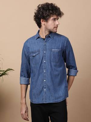 Men's denim snap button shirt | shirt for men 1