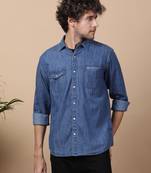 Men's denim snap button shirt | shirt for men