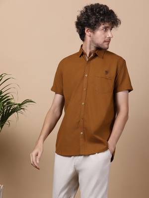 Men's linen blend casual shirt | half sleeves shirt for men 3