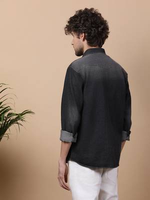 Men's denim casual shirt | double pocket shirt 3