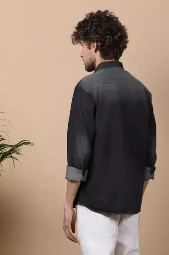 Men's denim casual shirt | double pocket shirt