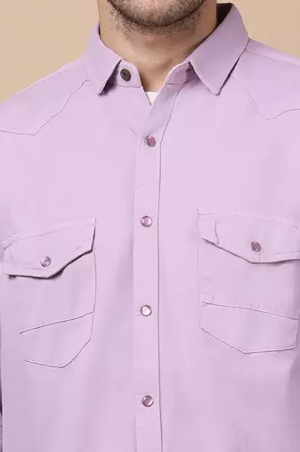 Men's cotton twill snap button shirt | shirt for men