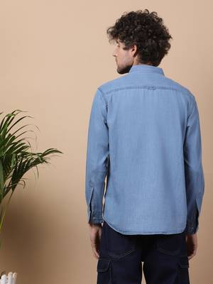 Men's denim snap button shirt | shirt for men 4