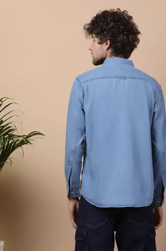 Men's denim snap button shirt | shirt for men