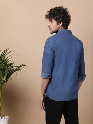 Men's denim snap button shirt | shirt for men 3