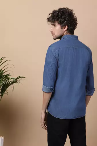 Men's denim snap button shirt | shirt for men