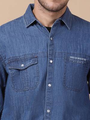 Men's denim snap button shirt | shirt for men 4