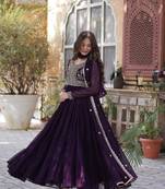 Faux Blooming gown with dupatta for women