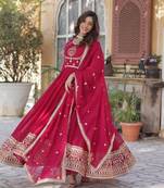 Faux Blooming gown with dupatta for women