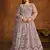 Lavender embroidery net anarkali suit