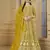 Mustard embroidery faux georgette anarkali suit