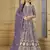 Lavender embroidery faux georgette anarkali suit