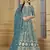 Blue embroidery faux georgette anarkali suit
