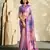 Lavender ombre khadi silk saree