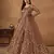 Brown embroidery net anarkali suit