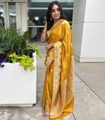 Elegant art silk jacquard border saree