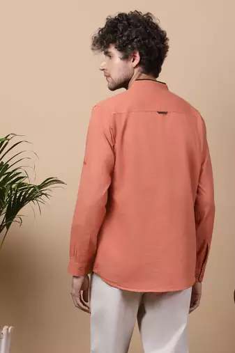 Organe linen cotton short kurta