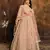 Peach Net Anarkali Suit for Wedding