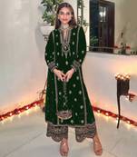 Green Embroidered Salwar Suit for Women
