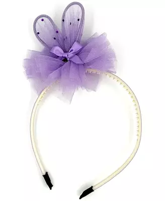 Adorable Purple Bunny Ear Tulle Headband  2