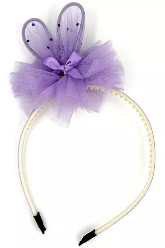 Adorable Purple Bunny Ear Tulle Headband 