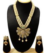 Designer Antique Pendant & Moti Mala Necklace Set Party Wear Necklace With Jhumki / Earring Set fashion jewellery