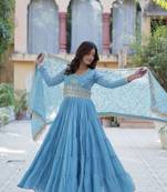 Readymade gown with dupatta sets for women 