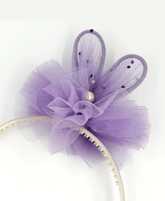 Adorable Purple Bunny Ear Tulle Headband  3
