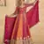 Multicolored Velvet Anarkali Gown Set
