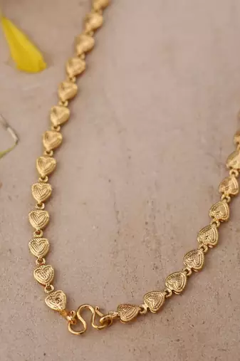 Gold-Plated Heart-Shaped Necklace