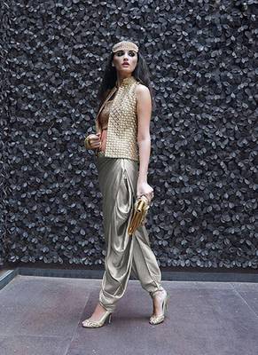 Grey Embroidery Zari Work Net Lehenga Blouse & Jacket 2