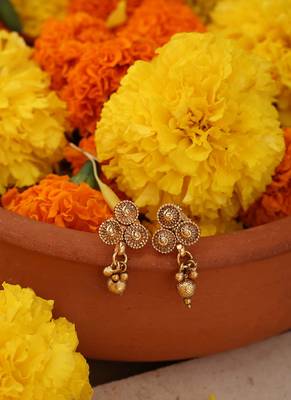 Yellow Gold-Plated Necklace Set for Wedding Glamour 8