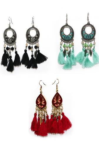 stylish tassel earrings combo