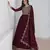 Maroon vichitra silk sequence anarkali suit