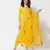 Women Mango Yellow Anarkali Suit Set with Dupatta