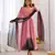 Onion pink Georgette Fully Flair Anarkali Kurti With Dupatta