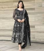 BALCK Georgette PARTY WEAR SUIT SET 