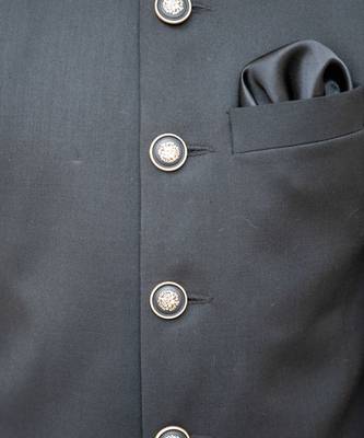 Black sherwani with salwar 2