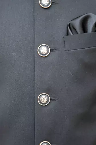 Black sherwani with salwar