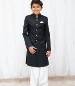 Black sherwani set