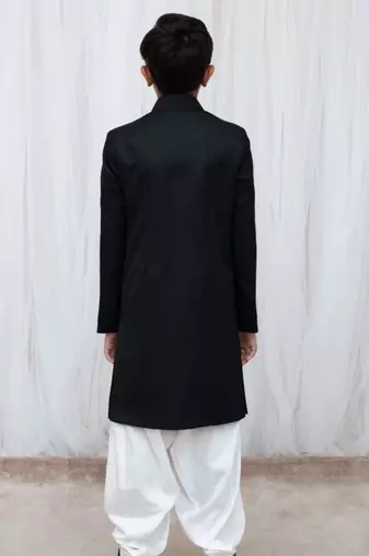 Black sherwani set