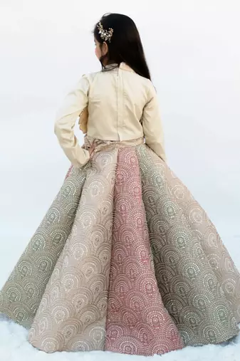 Golden embroidered lehenga set