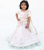 Pink gota embroidered lehenga set