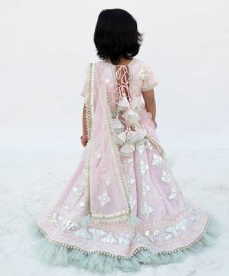 Pink gota embroidered lehenga set 2