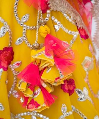 Yellow gota embroidered anarkali 4