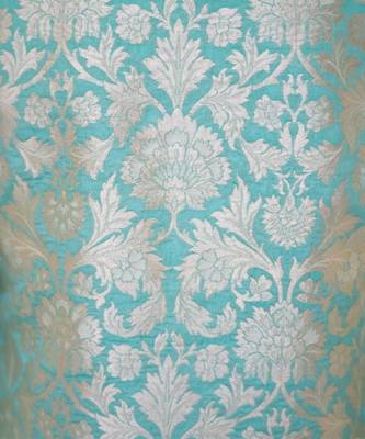 Green brocade jacket with kurta and pant 3