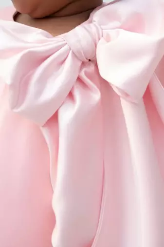 Baby pink organza dress