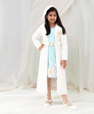 Blue sequence dress with jacket 1